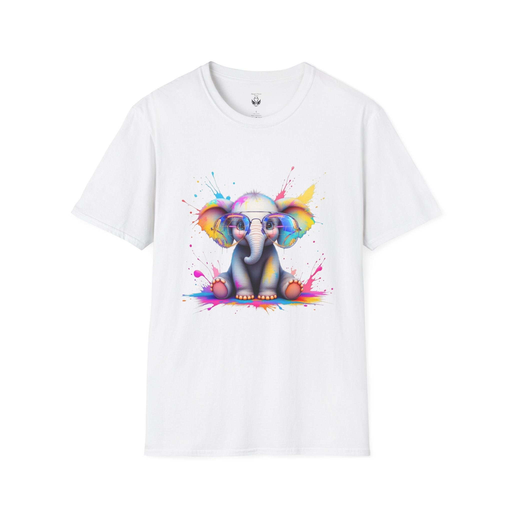Cute Elephant Graphic T-Shirt, Fun Animal Tee, Gift for Animal Lovers, Casual Wear, Birthday, Eco-Friendly Cotton