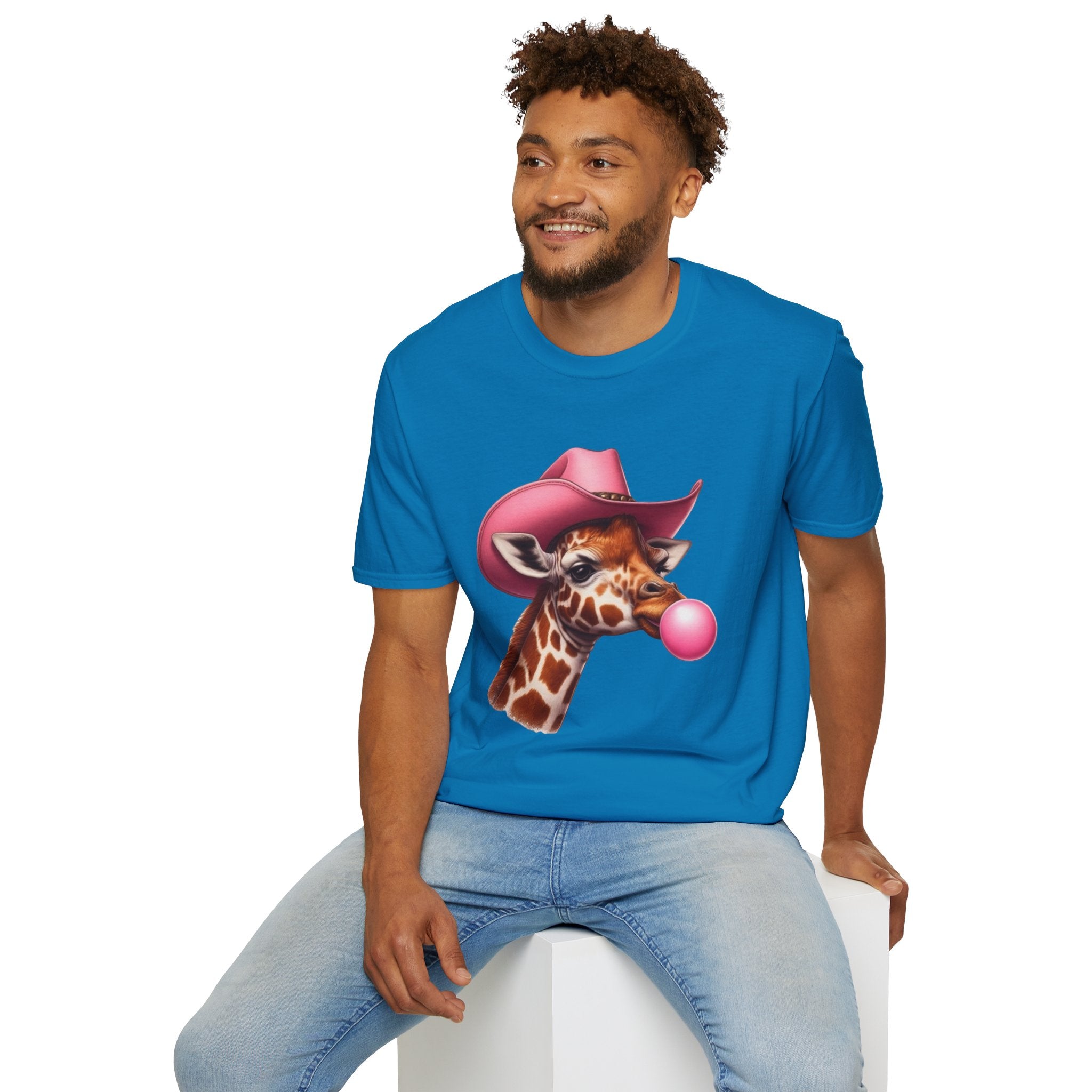 Whimsical Giraffe T-Shirt, Fun Casual Tee, Gifts for Animal Lovers, Birthday Apparel, Cute Graphic Shirt