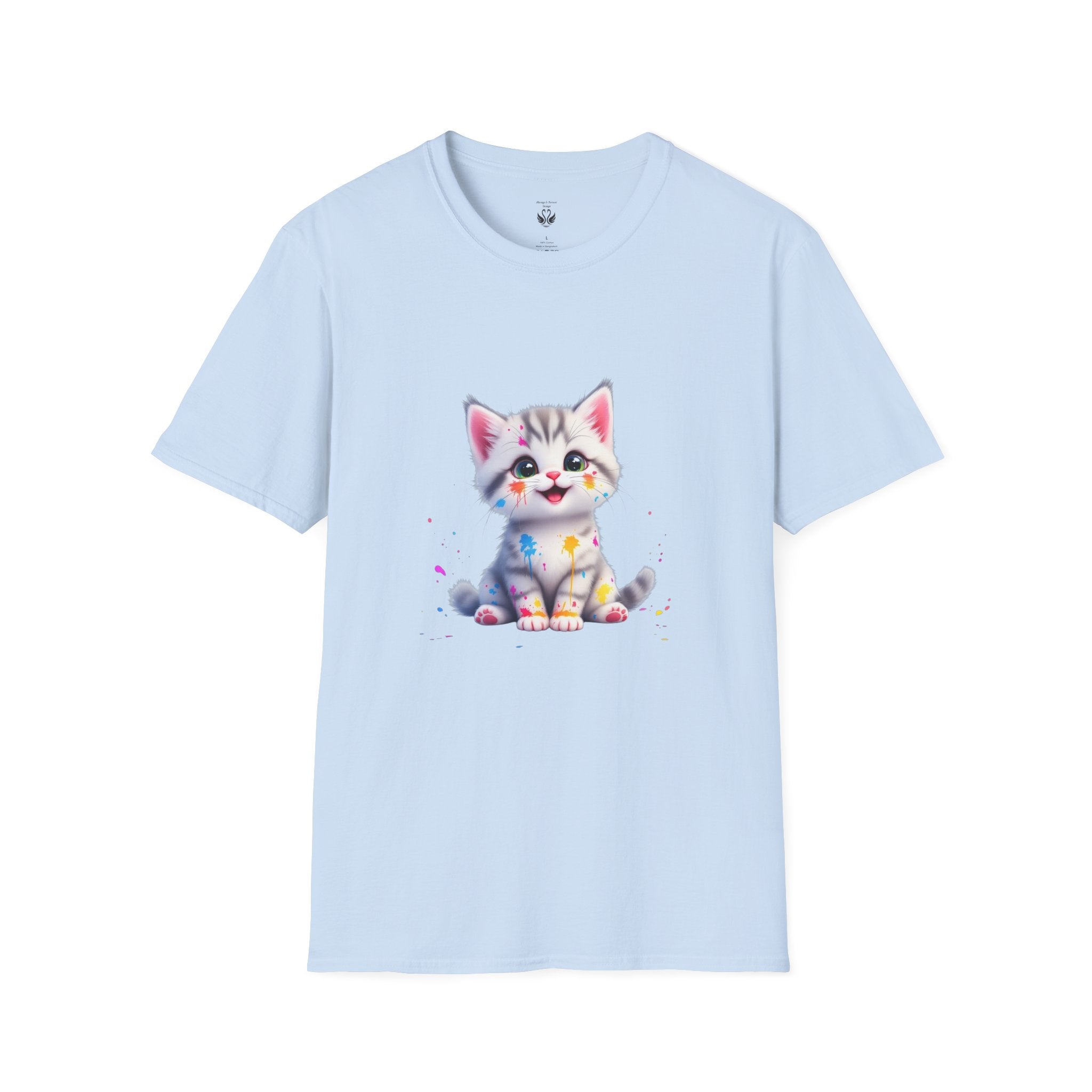 Cute Kitten Unisex Softstyle T-Shirt | Adorable Cat Tee for Animal Lovers, Gift for Birthdays, Pet Lovers, Fun Fashion, Everyday Wear