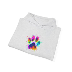 Colourful Paw Print Hoodie for Animal Lovers