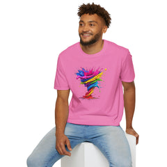Vibrant Splash Art Tee, Colorful Unisex T-Shirt, Fun Graphic Tee, Summer Festival Top, Gift for Art Lovers, Casual Everyday Wear