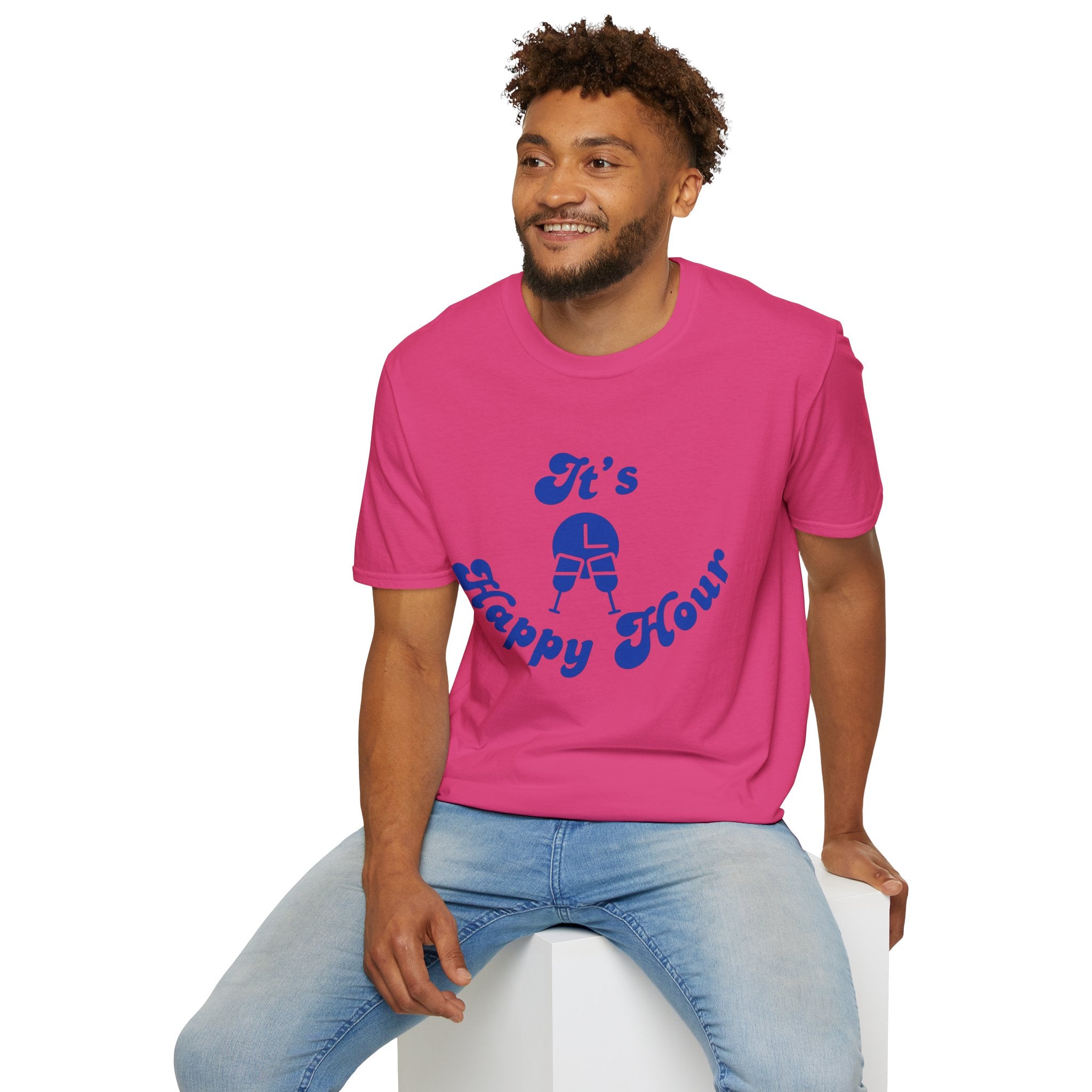 Unisex Happy Hour T-Shirt, Perfect for Parties, Casual Outings, Gifts, and Celebrations