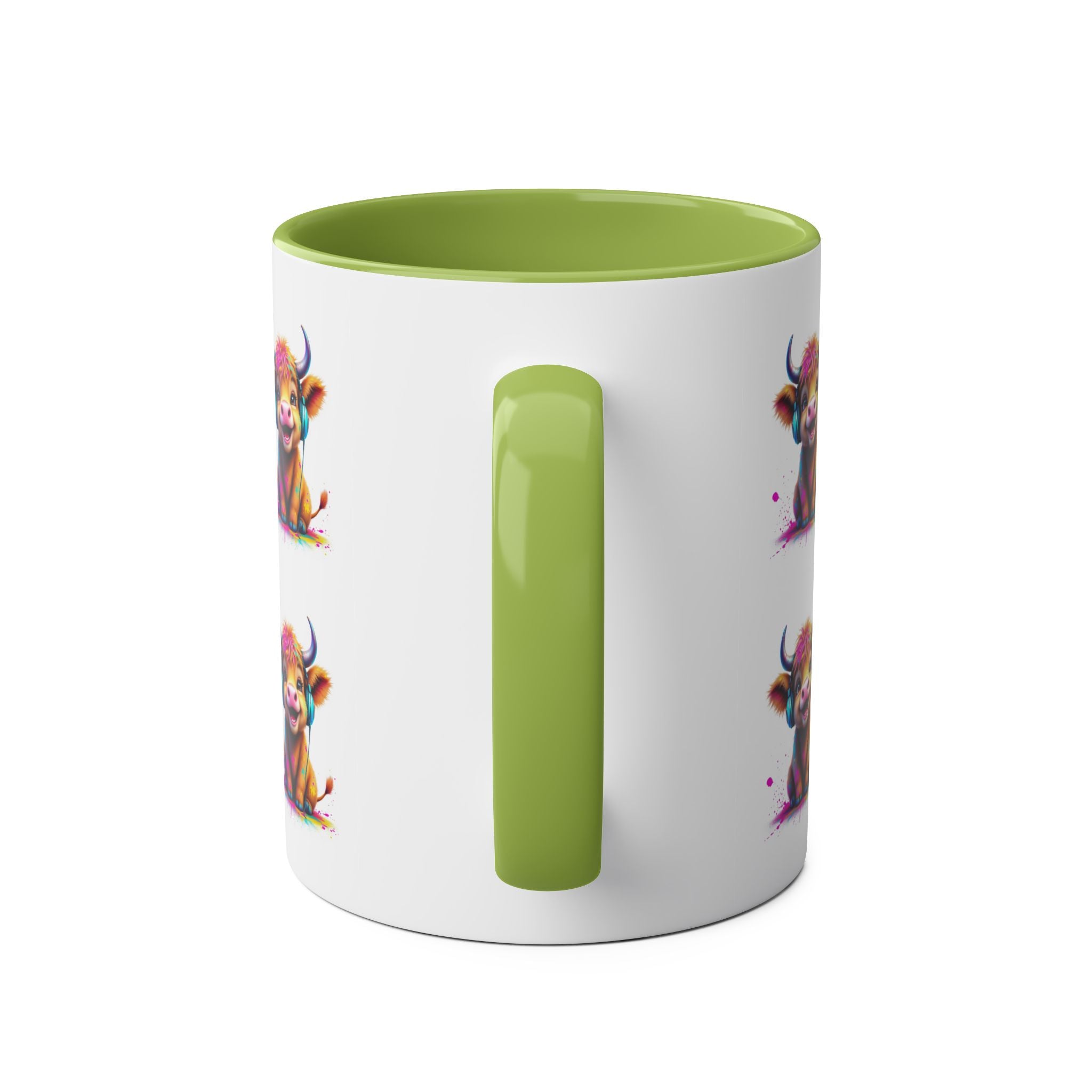 Playful Highland Cow Mug, Cute Coffee Cup for Animal Lovers, Gift for Birthdays, Cow Decor, Fun Kitchenware, Colorful Drinkware