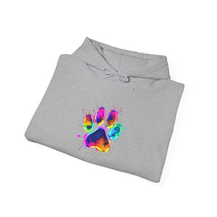 Colourful Paw Print Hoodie for Animal Lovers