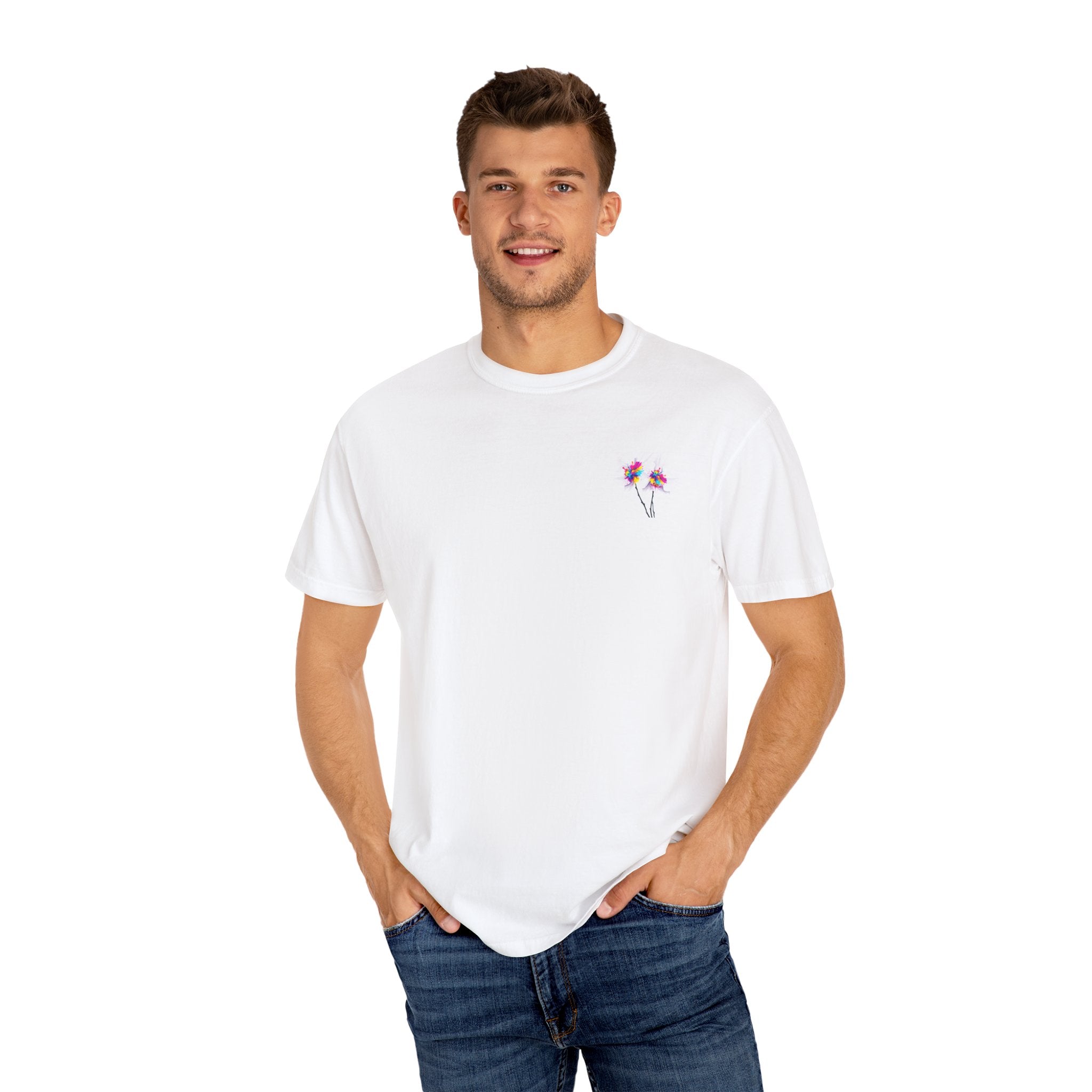 Flower  Unisex Party T-Shirt - Bright & Fun Graphic Tee for Celebrations, Summer Events, Festivals, Birthdays, Casual Wear
