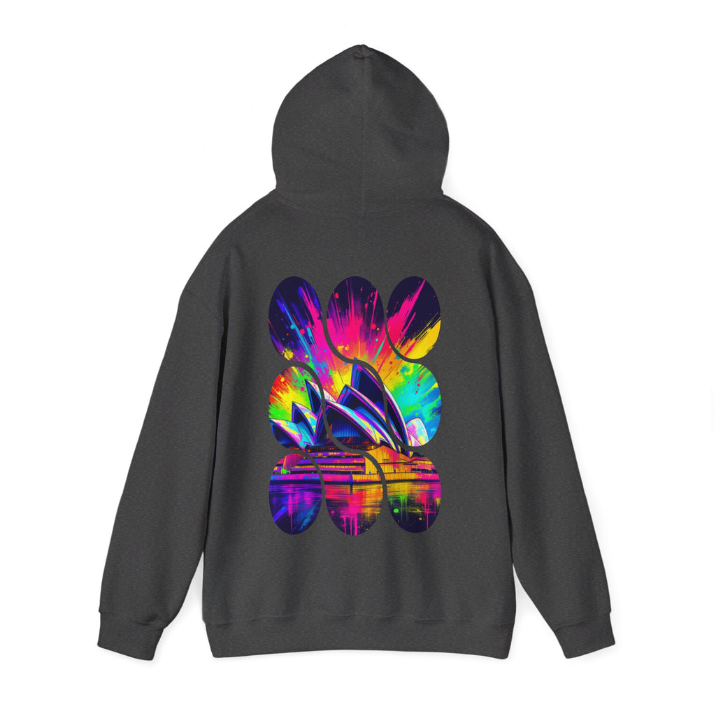 Colorful City View Abstract Hoodie with Eye-Catching Design, Perfect for Casual Wear, Art Lovers, Gift for Friends, Cozy Layering