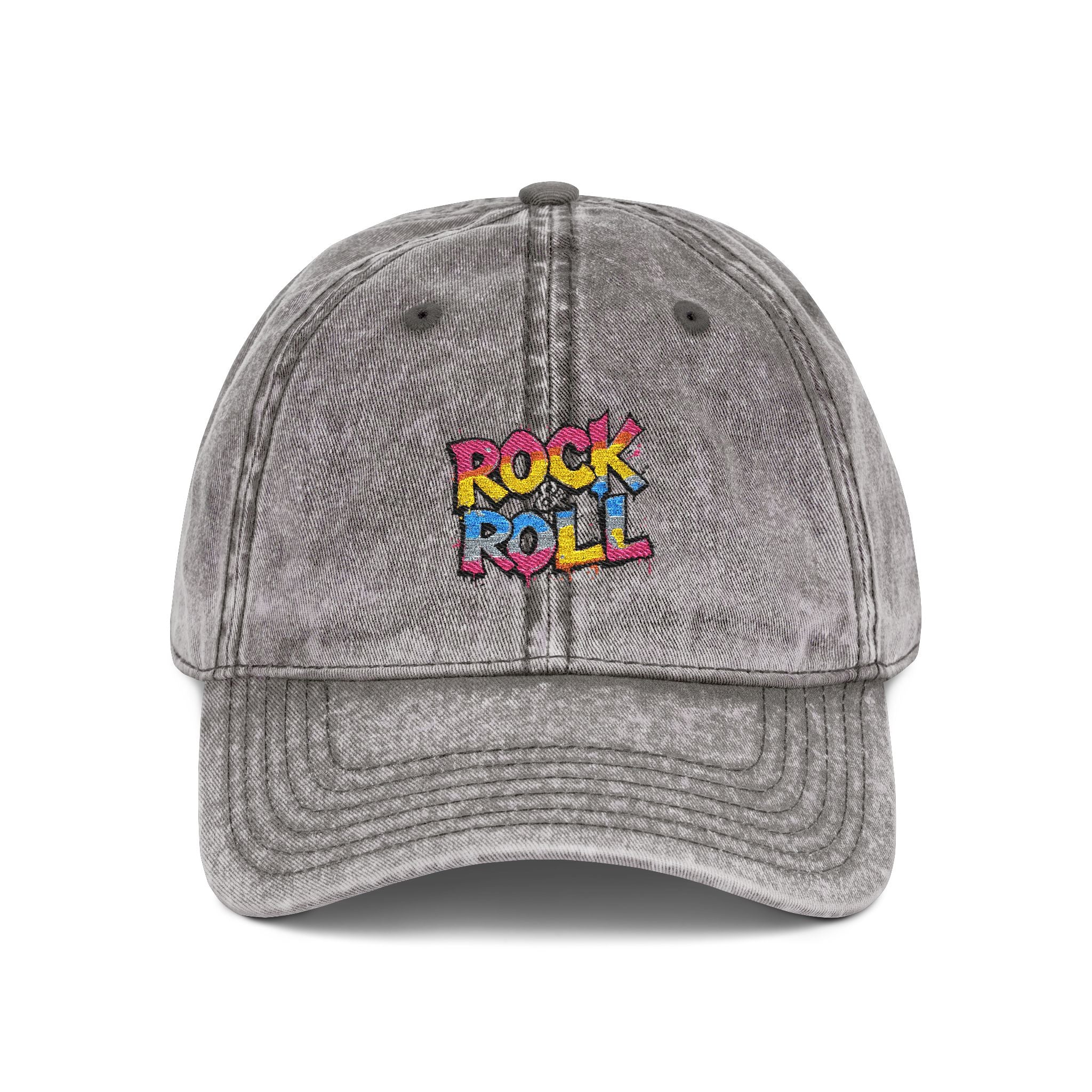 Retro Embroidered Cap, Vintage Rock & Roll Hat, Fashion Accessory, Gift for Music Lovers, Trendy Dad Hat, Great for Summer Outfits