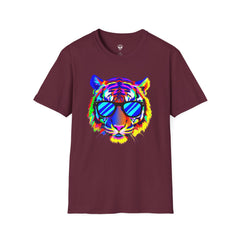 Colorful Tiger Graphic T-Shirt, Fun Apparel, Gift for Animal Lovers, Casual Wear, Summer Fashion, Festival Outfit