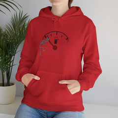 Fuel Gauge Graphic Hoodie, Unisex Sweatshirt for Gamers, Cozy Gift for Tech Lovers, Perfect for Casual Wear, Comfy Everyday Hoodie