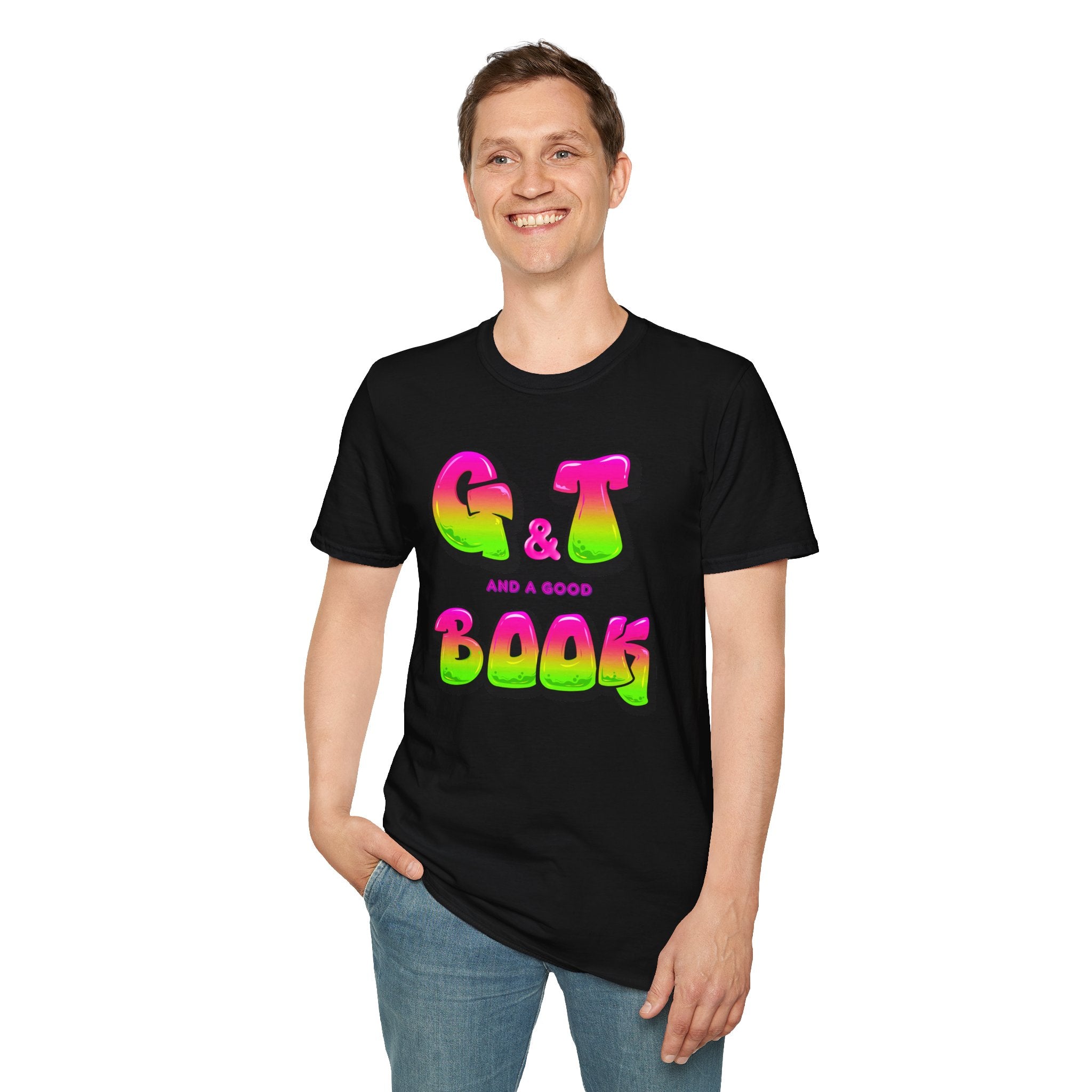 Colorful G&T Book Lover Unisex T-Shirt, Summer Vibes Tee, Gift for Readers, Casual Wear, Fun Graphic Top