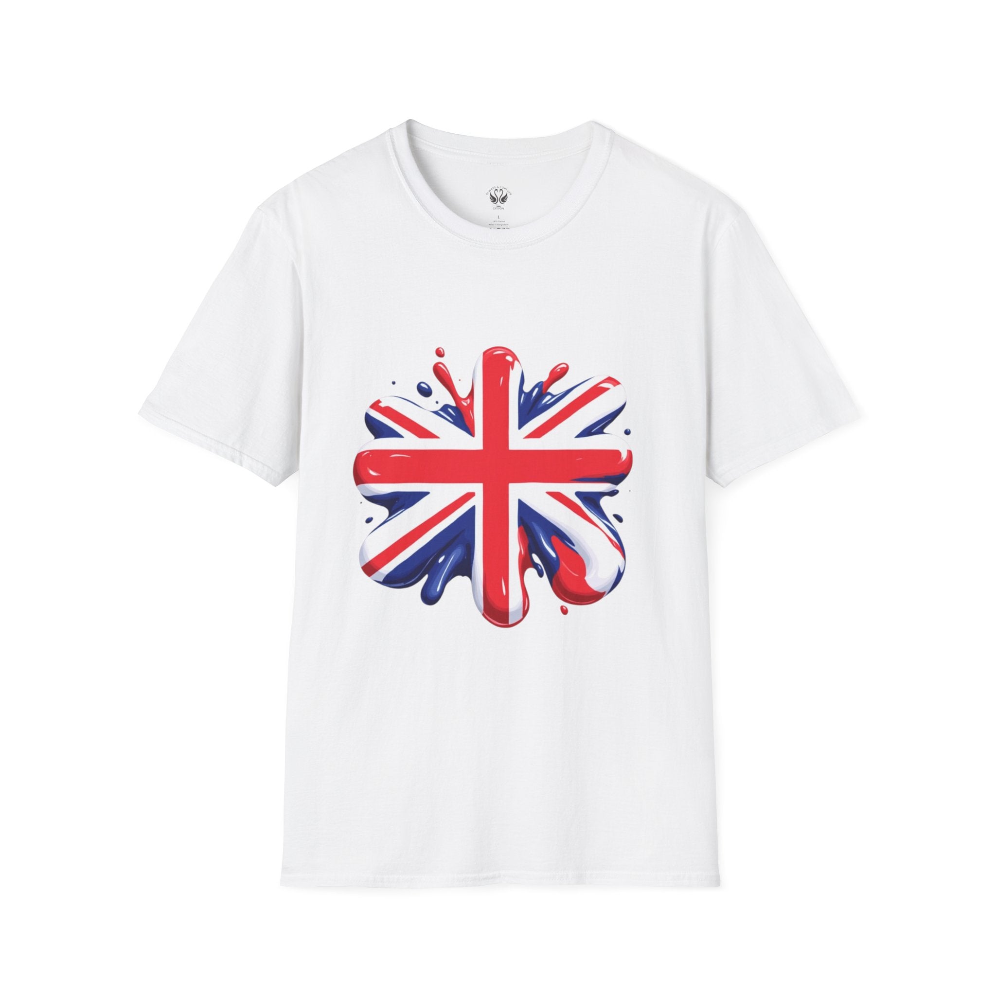 Union Jack Splash T-Shirt, UK Pride Shirt, Travel Souvenir Tee, Cultural Heritage Fashion, Gift for England Fans