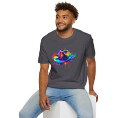 Colourful Cowboy Hat Unisex T-Shirt, Fun Graphic Tee, Festival Wear, Summer Celebration Shirt, LGBTQ Pride Apparel, Gift for Friends