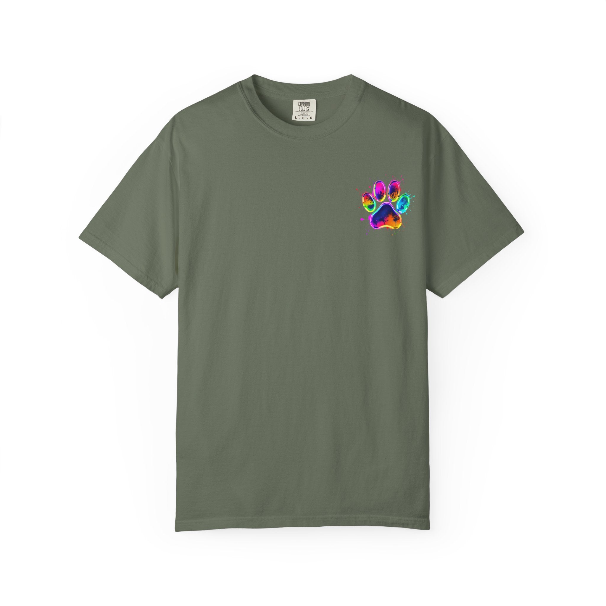 Paw print Graphic T-Shirt, Unisex Vintage Tee, Perfect for Festivals, Beach Days, and Casual Wear, Gift for Sun Lovers