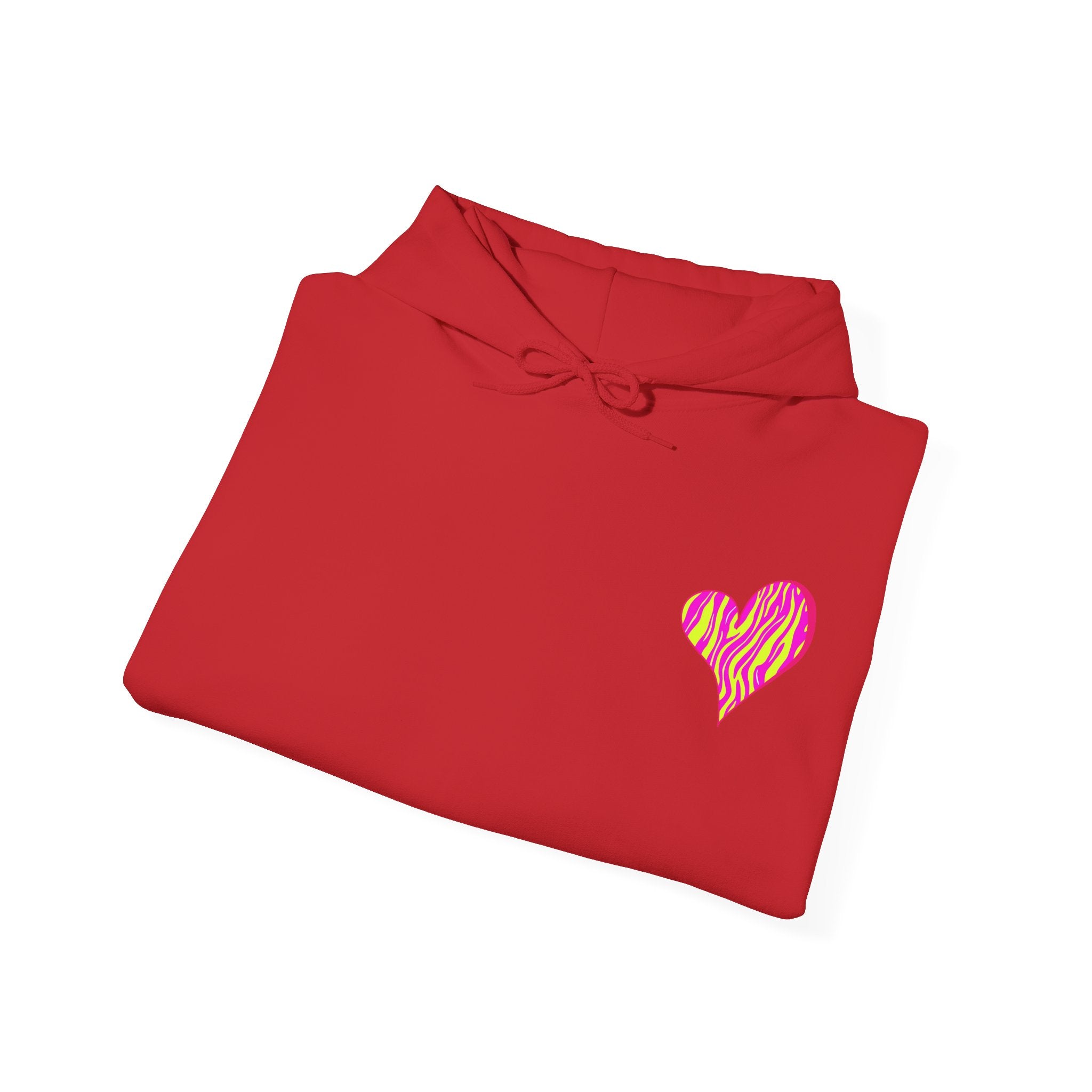 Vibrant Heart Print Hoodie - Funky Sweatshirt for Cozy Days, Perfect for Gifts, Casual Wear, Festivals, and Everyday Comfort