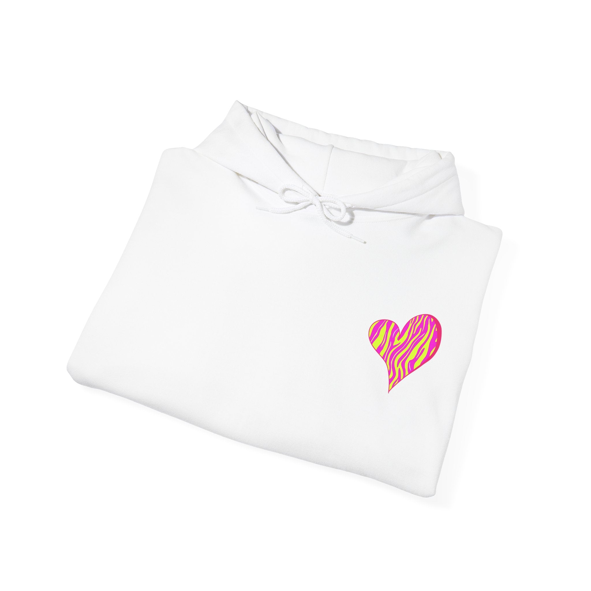 Vibrant Heart Print Hoodie - Funky Sweatshirt for Cozy Days, Perfect for Gifts, Casual Wear, Festivals, and Everyday Comfort