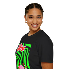 Let's Party Unisex Softstyle T-Shirt, Vibrant Summer Tee, Fun Graphic Shirt, Casual Wear, Birthday Gift, Festival Fashion