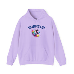 Surf's Up Unisex Heavy Blend Hooded Sweatshirt - Vibrant Beachwear for Surfers