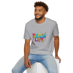 Beach Life Unisex Softstyle T-Shirt, Summer Vibes, Casual Wear, Beach Vacation, Gift for Beach Lovers