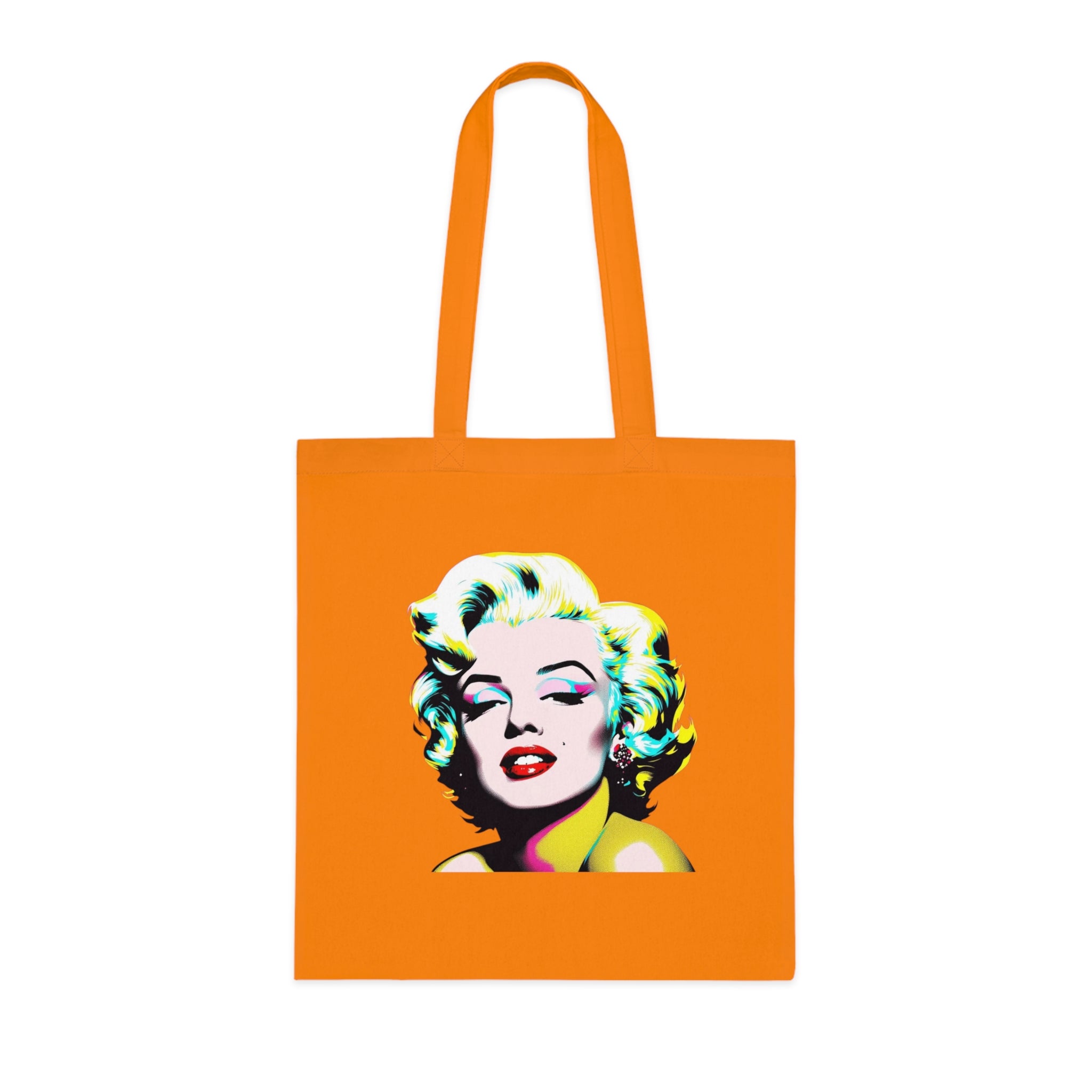 Marilyn Pop Art Cotton Tote Bag, Eco-Friendly Shopping Bag, Fun Beach Tote, Vintage Style Handbag, Gift for Art Lovers
