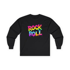 Rock & Roll Unisex Long Sleeve Tee - Vibrant Graffiti Design for Music Lovers