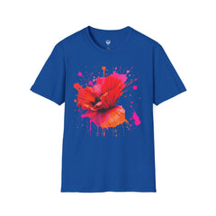 Vibrant Poppy Unisex T-Shirt, Colorful Art Tee, Summer Fashion, Gift for Nature Lovers, Casual Wear, Statement Piece