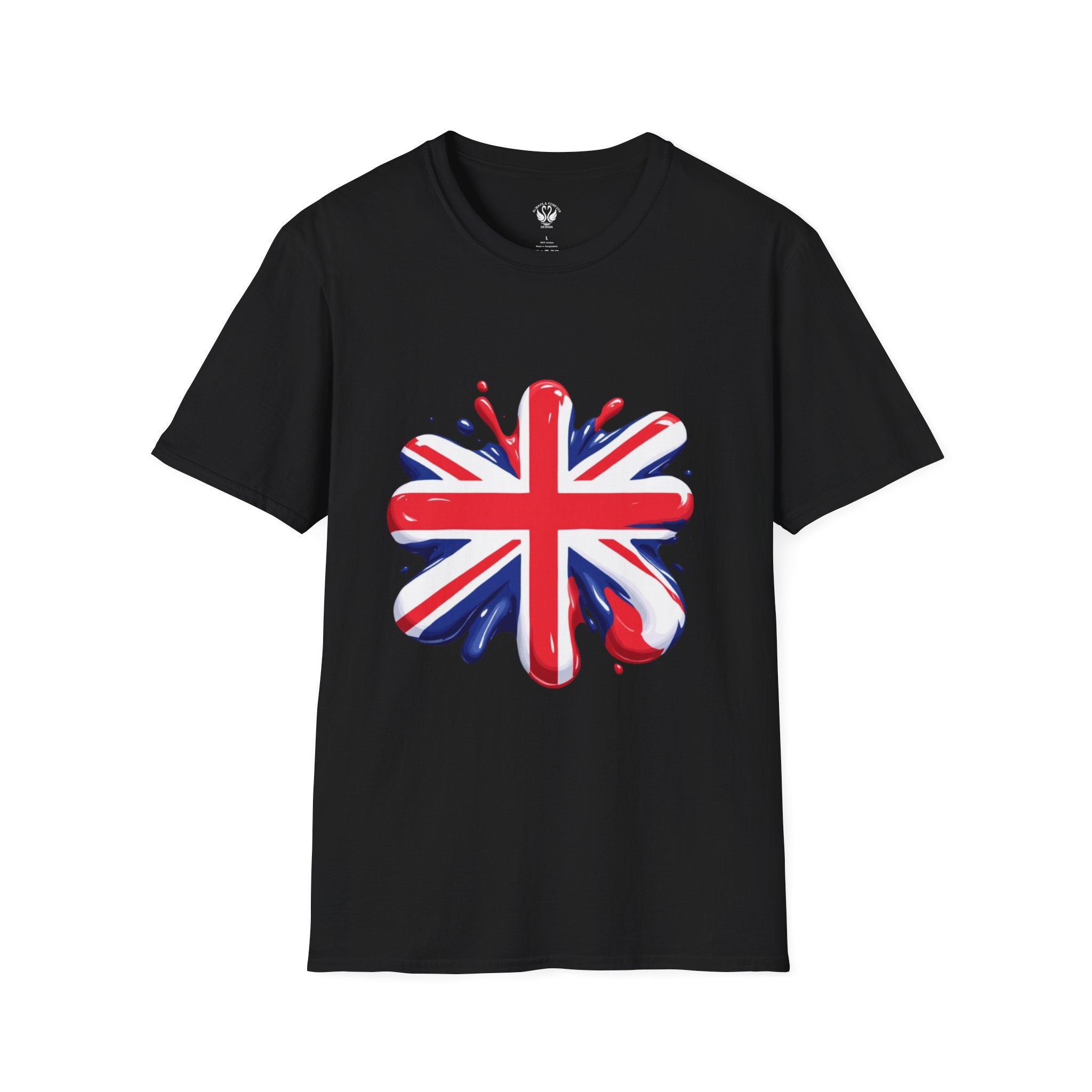 Union Jack Splash T-Shirt, UK Pride Shirt, Travel Souvenir Tee, Cultural Heritage Fashion, Gift for England Fans