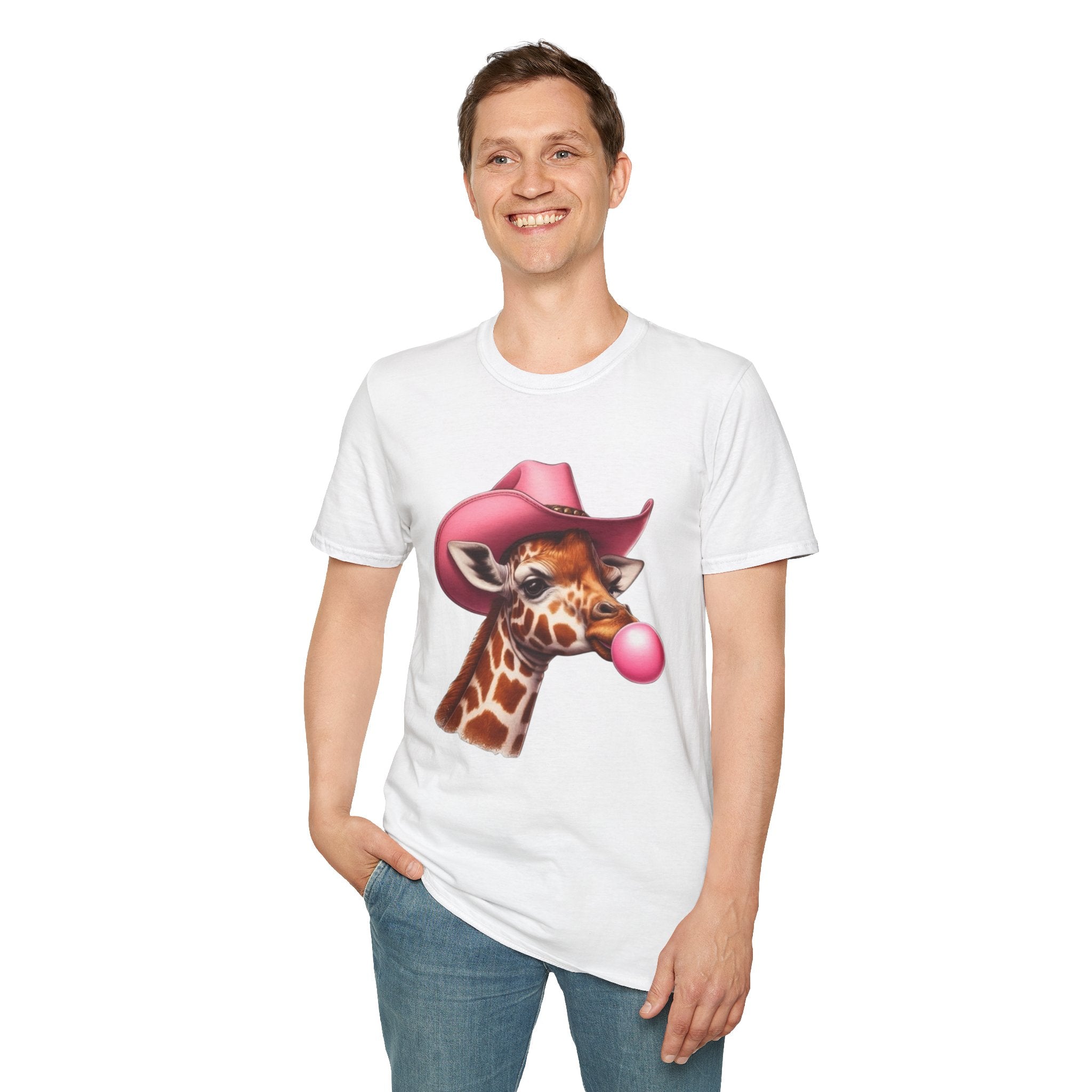 Whimsical Giraffe T-Shirt, Fun Casual Tee, Gifts for Animal Lovers, Birthday Apparel, Cute Graphic Shirt