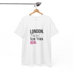 City Life Unisex Tee: London, Paris, New York Deal - Travel Shirt, Fashion Apparel, Gift for Travelers, Urban Outfit, Streetwear