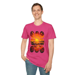 Sunset Inspired Unisex T-Shirt, Colorful Graphic Tee, Retro Summer Apparel, Gift for Friends, Casual Weekend Wear