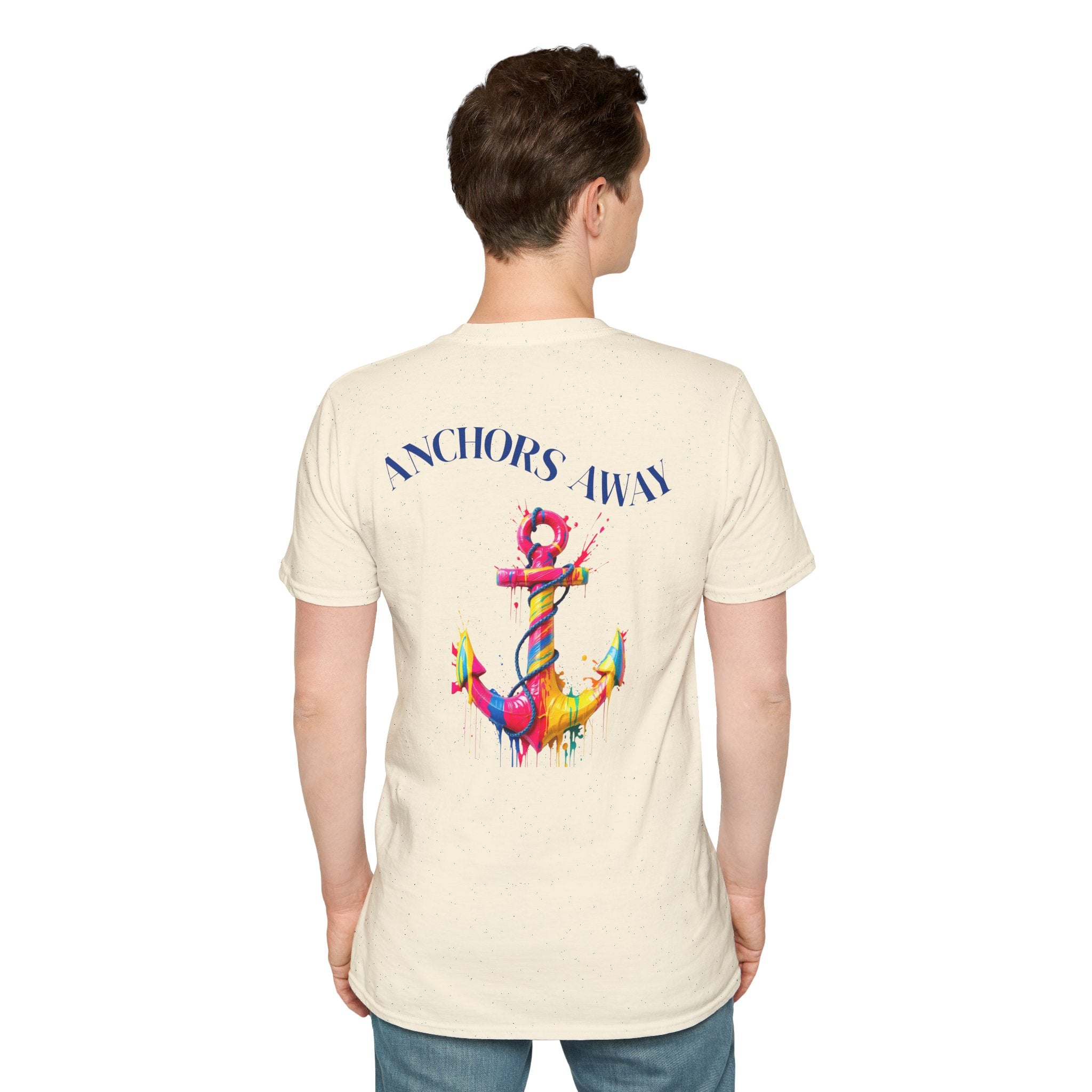 Colorful Anchor Design Unisex T-Shirt, Casual Tee, Nautical Gift, Beachwear, Summer Fashion, Gift for Sailors