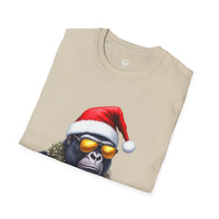 Cool Gorilla Santa T-Shirt | Funny Holiday Tee | Unisex Gift for Christmas, Party Wear, Family Gathering, Casual Style
