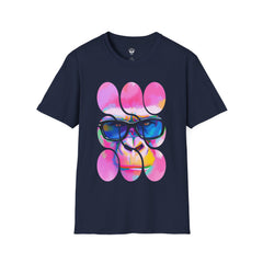Vibrant Gorilla Graphic Tee, Unisex Softstyle T-Shirt, Funky Apparel, Casual Wear, Gift for Animal Lovers, Summer Collection
