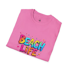 Beach Life Unisex Softstyle T-Shirt, Summer Vibes, Casual Wear, Beach Vacation, Gift for Beach Lovers