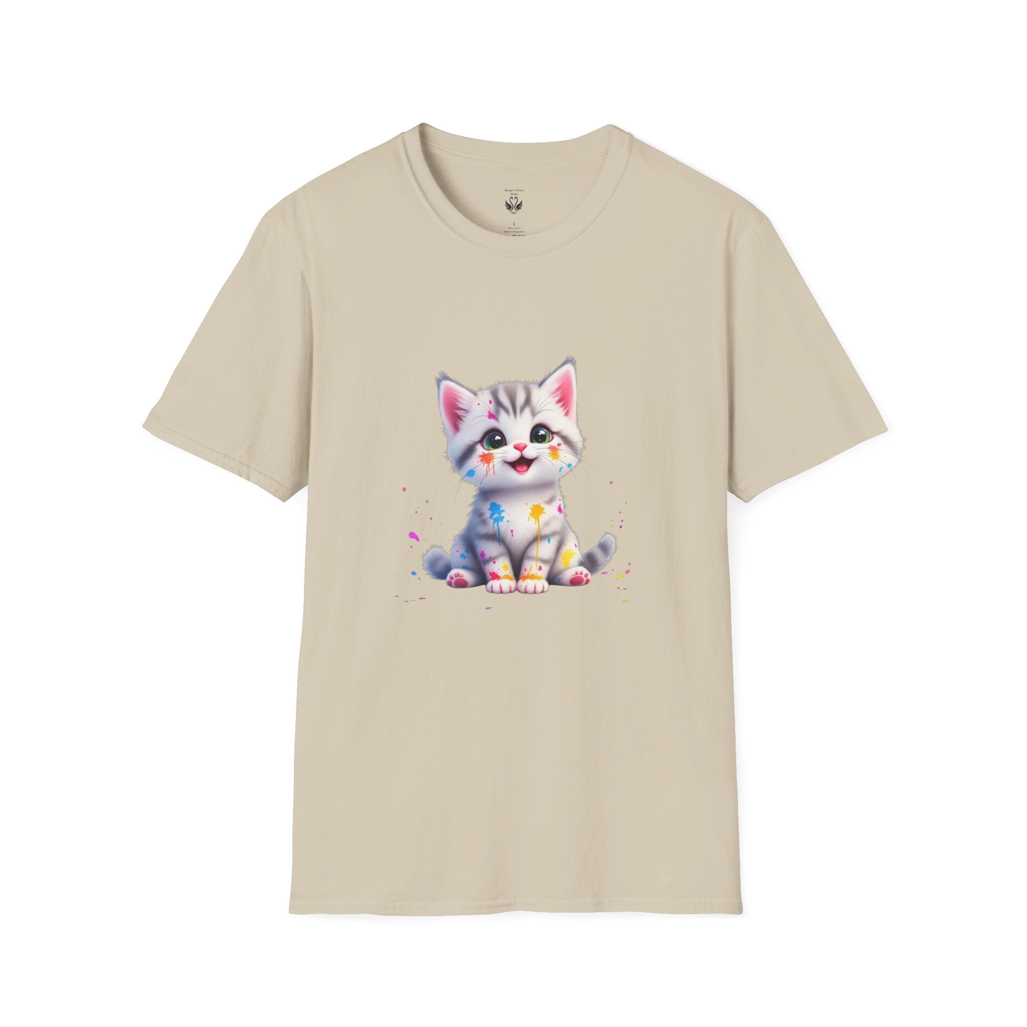 Cute Kitten Unisex Softstyle T-Shirt | Adorable Cat Tee for Animal Lovers, Gift for Birthdays, Pet Lovers, Fun Fashion, Everyday Wear
