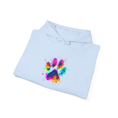 Colourful Paw Print Hoodie for Animal Lovers