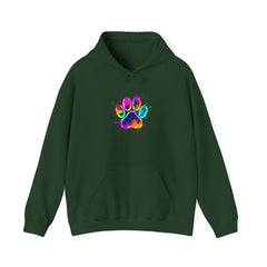 Colourful Paw Print Hoodie for Animal Lovers