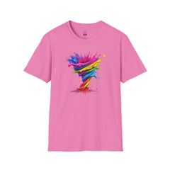 Vibrant Splash Art Tee, Colorful Unisex T-Shirt, Fun Graphic Tee, Summer Festival Top, Gift for Art Lovers, Casual Everyday Wear