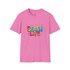 Beach Life Unisex Softstyle T-Shirt, Summer Vibes, Casual Wear, Beach Vacation, Gift for Beach Lovers