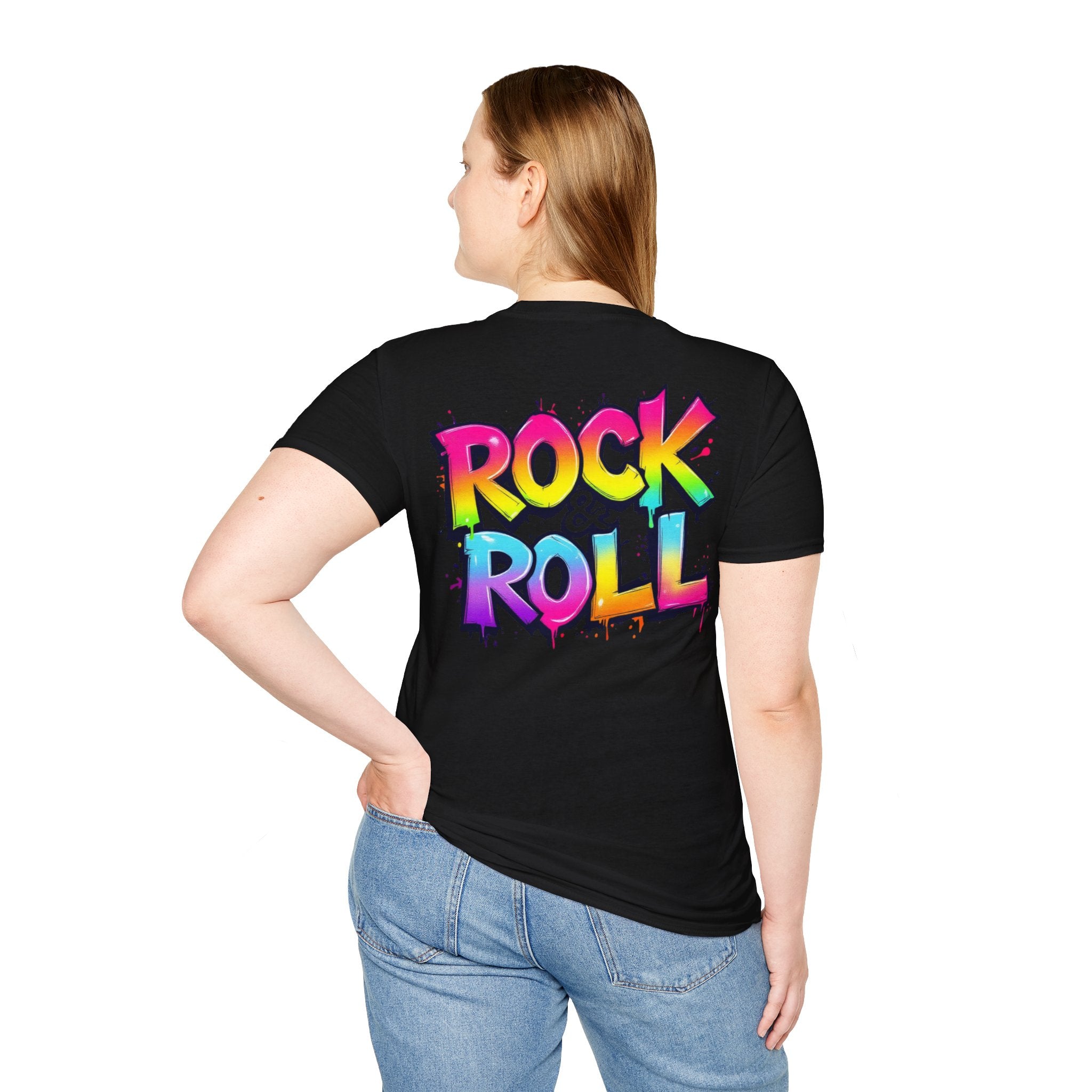 Colorful Rock & Roll Unisex T-Shirt, Vintage Music Tee, Festival Shirt, Gift for Music Lovers, Concert Apparel