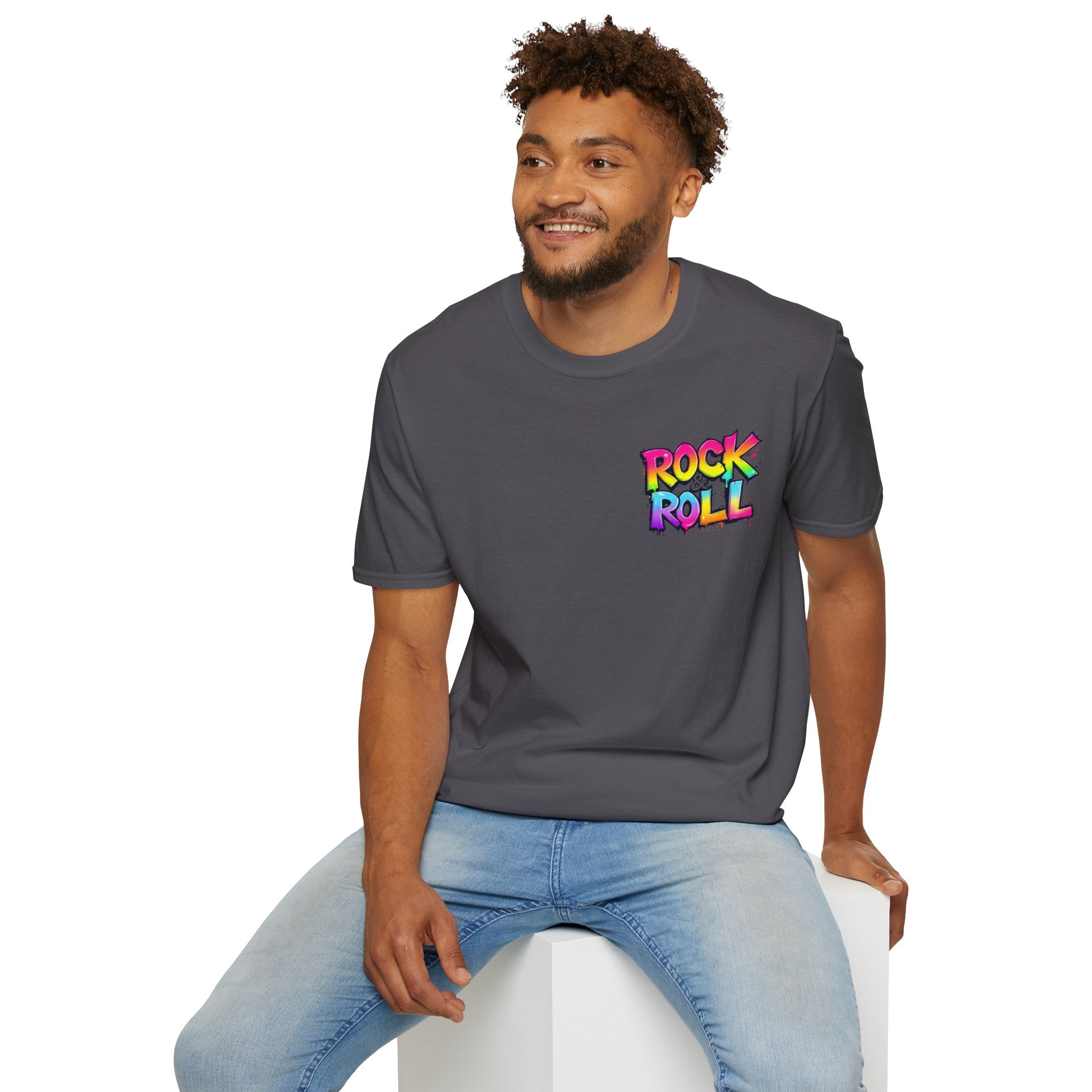 Colorful Rock & Roll Unisex T-Shirt, Vintage Music Tee, Festival Shirt, Gift for Music Lovers, Concert Apparel