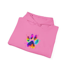 Colourful Paw Print Hoodie for Animal Lovers