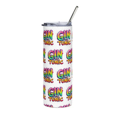 Colorful Gin Tonic Stainless Steel Tumbler - 20oz Travel Cup