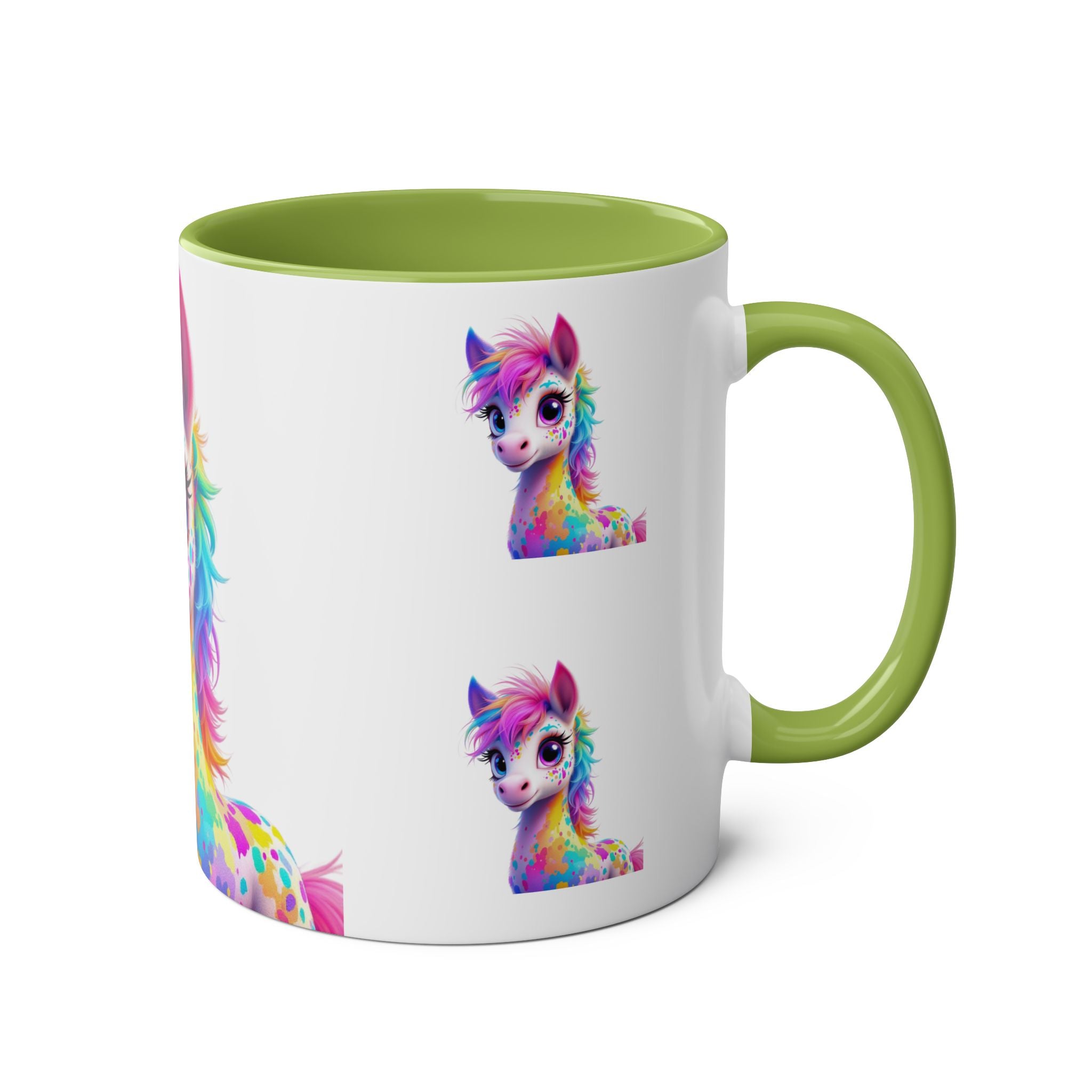 Whimsical Unicorn Two-Tone Coffee Mug - 11oz Colorful Design