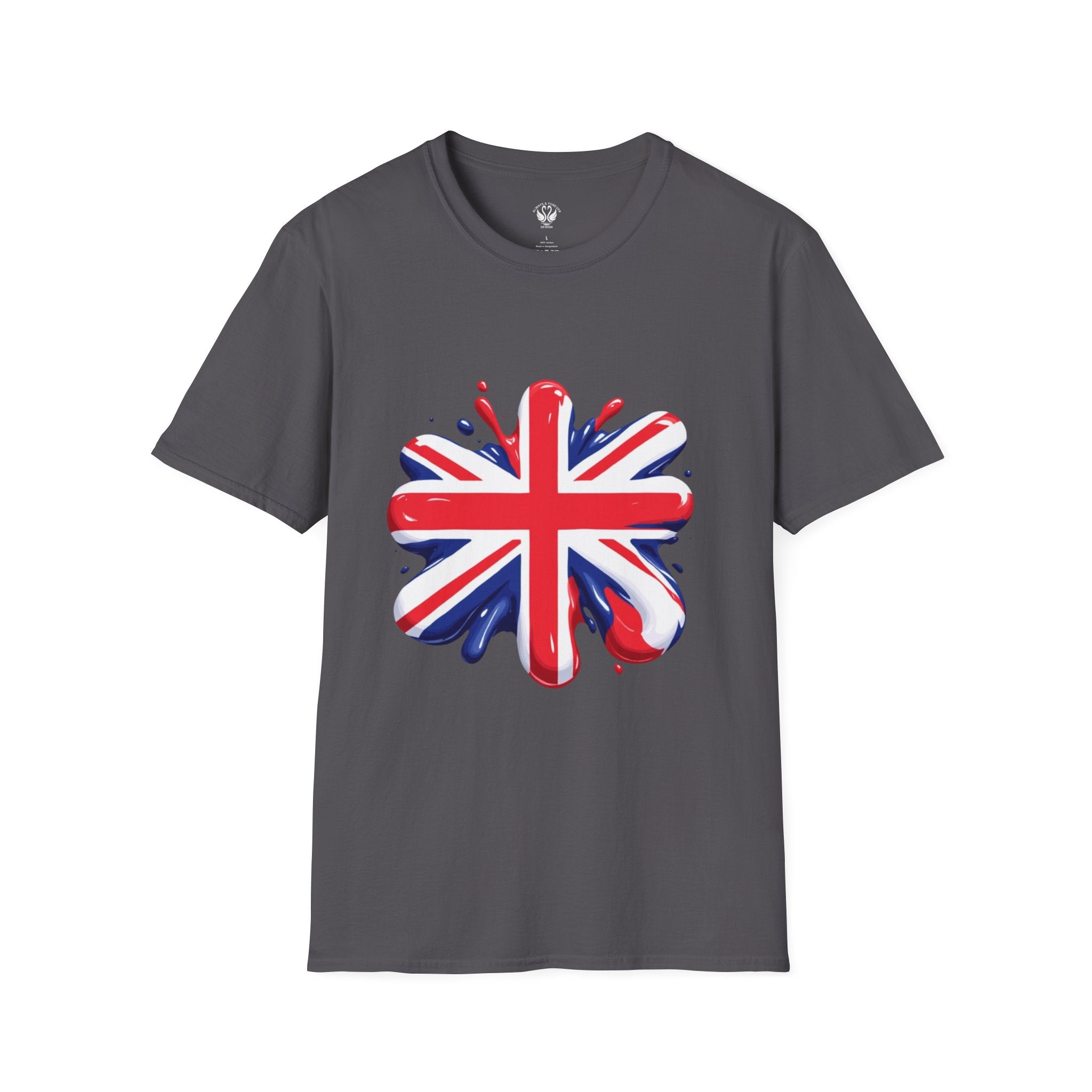 Union Jack Splash T-Shirt, UK Pride Shirt, Travel Souvenir Tee, Cultural Heritage Fashion, Gift for England Fans