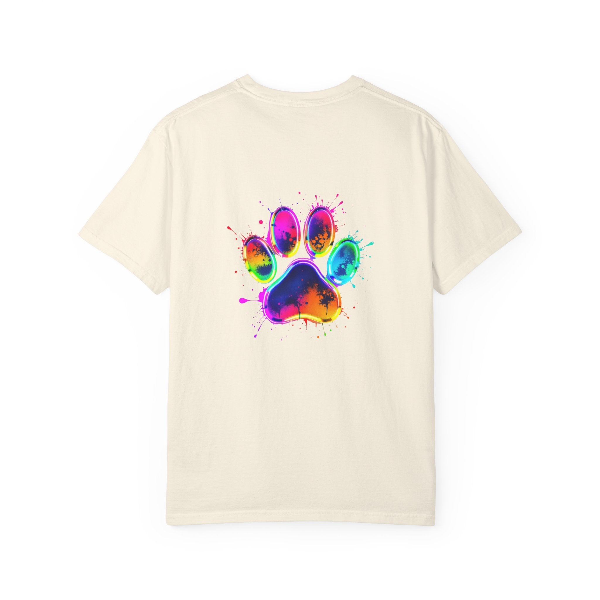 Paw print Graphic T-Shirt, Unisex Vintage Tee, Perfect for Festivals, Beach Days, and Casual Wear, Gift for Sun Lovers