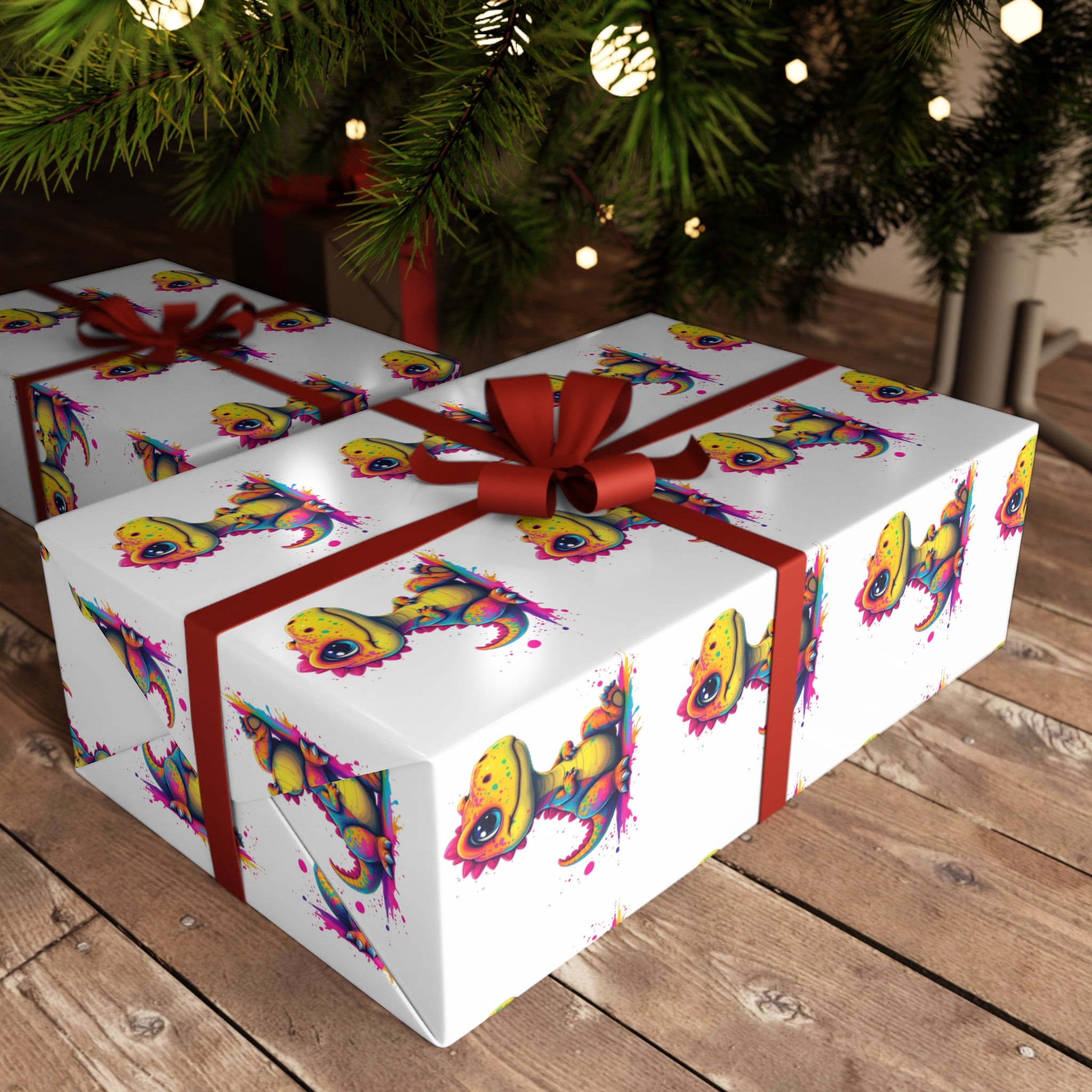 Colorful Dinosaur Gift Wrapping Paper Sheets - Perfect for Kids' Parties and Celebrations