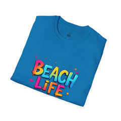 Beach Life Unisex Softstyle T-Shirt, Summer Vibes, Casual Wear, Beach Vacation, Gift for Beach Lovers