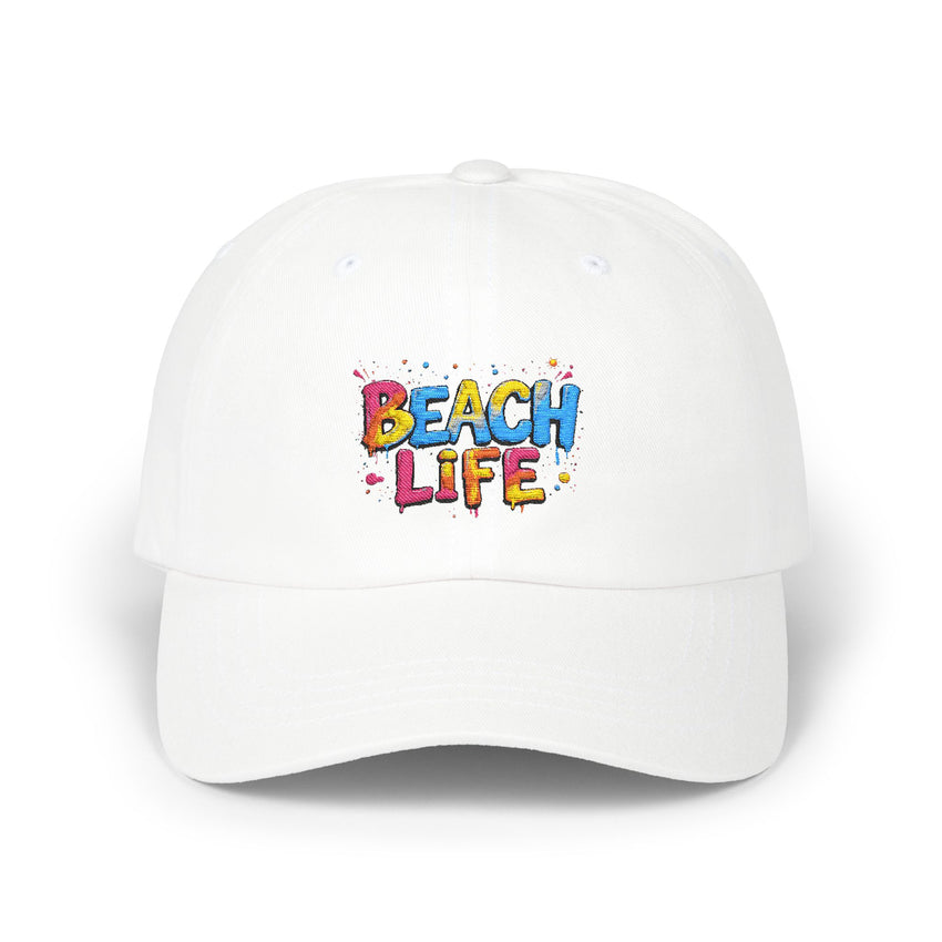 Beach Life Classic Dad Cap | Summer Hat, Casual Headwear, Gift for Beach Lovers, Outdoor Fashion, Fun Accessory