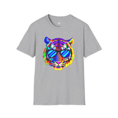 Colorful Tiger Graphic T-Shirt, Fun Apparel, Gift for Animal Lovers, Casual Wear, Summer Fashion, Festival Outfit