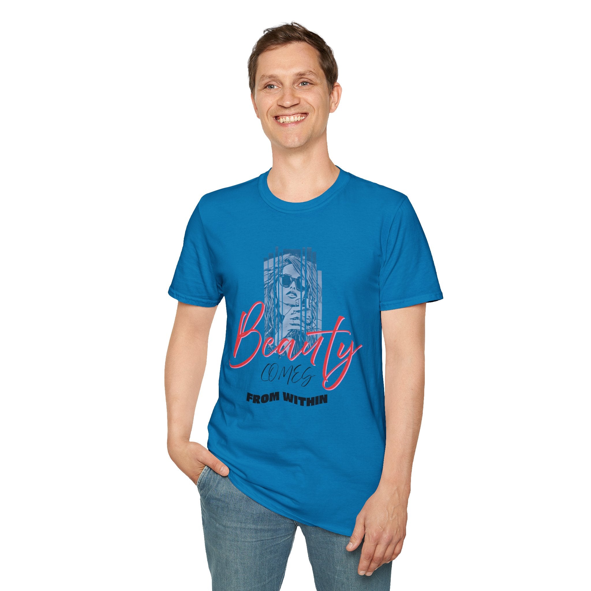 Beauty Comes From Within T-Shirt, Inspirational Tee, Gift for Her, Self-Love Shirt, Motivational Apparel, Unisex Casual Wear
